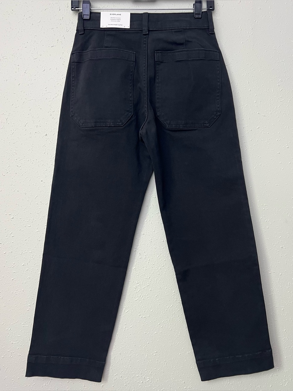 New Everlane THE UTILITY STRAIGHT-LEG PANT in Black Size 00 - Picture 4 of 13